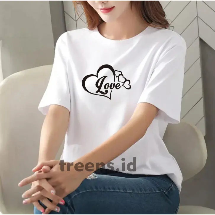 KAOS OBLONG WANITA /BAJU KAOS ATASAN WANITA LOVE4 / T-SHIRT WANITA LOVE4 4