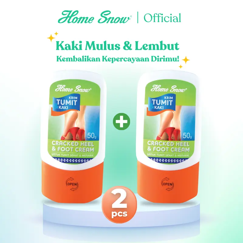 2 Pcs  Home Snow Krim Tumit Kaki 50g-Pelembut & krim tumit pecah-pecah Kapalan Kering 0