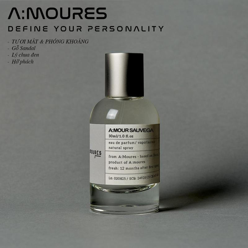 Nước Hoa Nam Amour Sauvega Nguyên Liệu Nhập Khẩu Hương Thơm Thanh Mát Lịch Lãm Điềm Tĩnh 30ml - Dạng Xịt Cosmetic Perfume