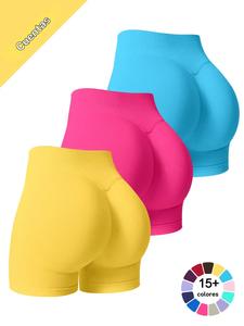 Shorts de gimnasio de cintura alta para mujer, cómodos y transpirables, shorts ajustados sin costuras, ropa deportiva para damas para uso interior y exterior