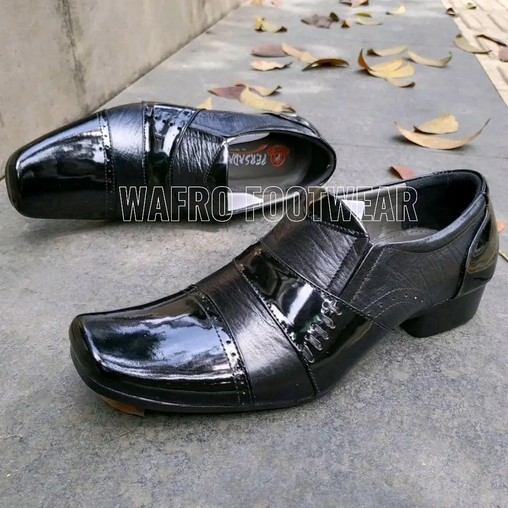 Sepatu Pantofel Pria Asli Kulit | Sepatu Pantofel Lelaki Asli Handmade | persada 6039 Sol Karet