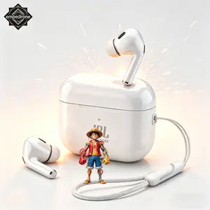 embedrone  PHANTOM  Edisi Kolaborasi + Stiker Gratis LN22 Earphone ANC Panggilan HD Tanpa Kabel | Bass Penuh, Trebble Hebat, Kontrol Sentuh, IPX7 Anti Air | Tidur, Kerja, Olahraga