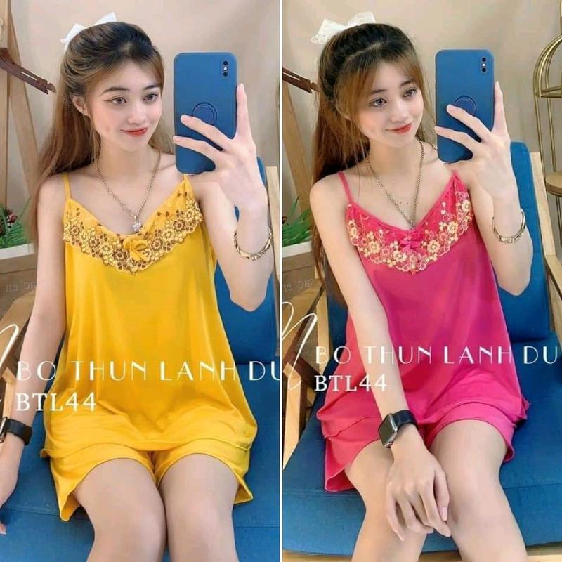  Đồ bộ ngủ thun lạnh 2 dây mặc nhà Women 