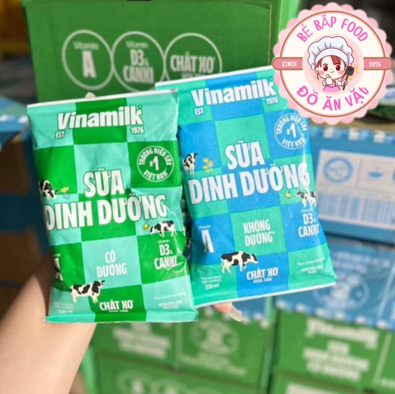 2 Sữa Túi Vinamilk 220ml các loại Sữa đậu