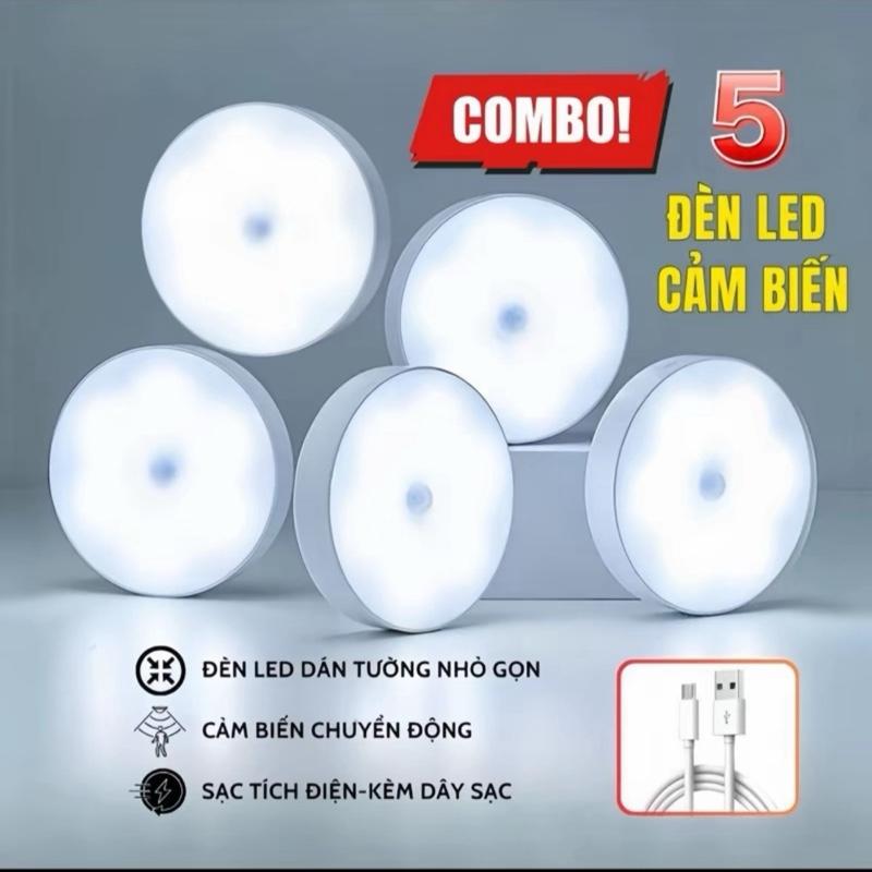 COMBO 5 Đèn Led Cảm Ứng Chuyển Động Thông Minh Tự Động Bật Tắt Đèn Cảm Ứng Tiện…