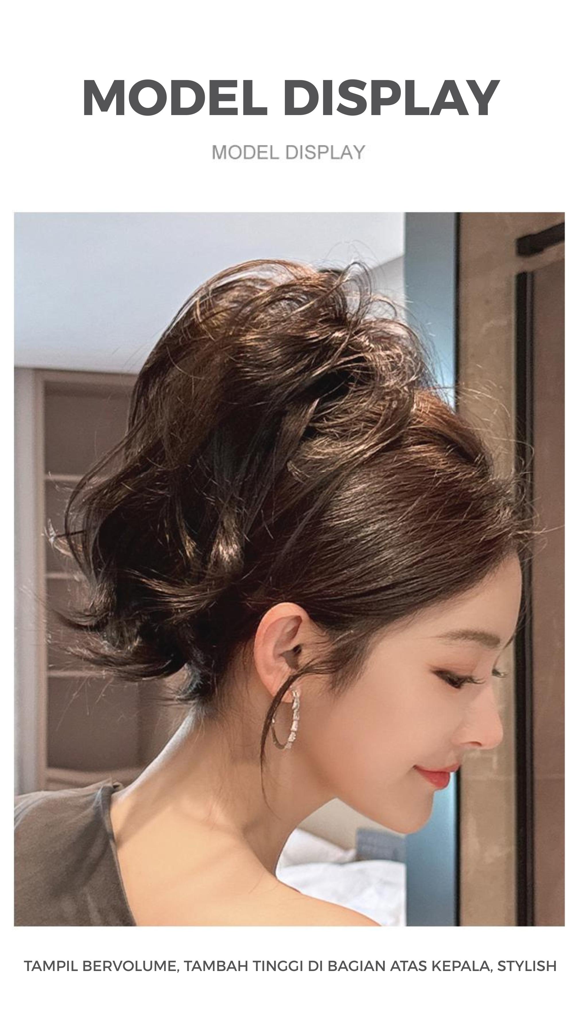 J4 - Cenlana Rambut Palsu Model Jepitan Tinggi Bergelombang Ala Duyung Cocok Untuk Gaya Hot Girl Cewek Stylish Atau Gaya Imut Dengan Jepitan Klip Model Pendek Mengembang Dan Ada Juga Tipe Ekor Kuda Air Mancur Wig