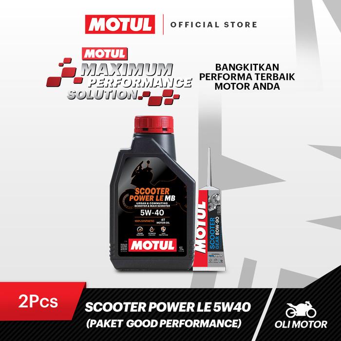Gambar MOTUL SCOOTER POWER LE 5W40 (PAKET GOOD PERFORMANCE) dari MOTUL Indonesia Kota Administrasi Jakarta Utara Tokopedia