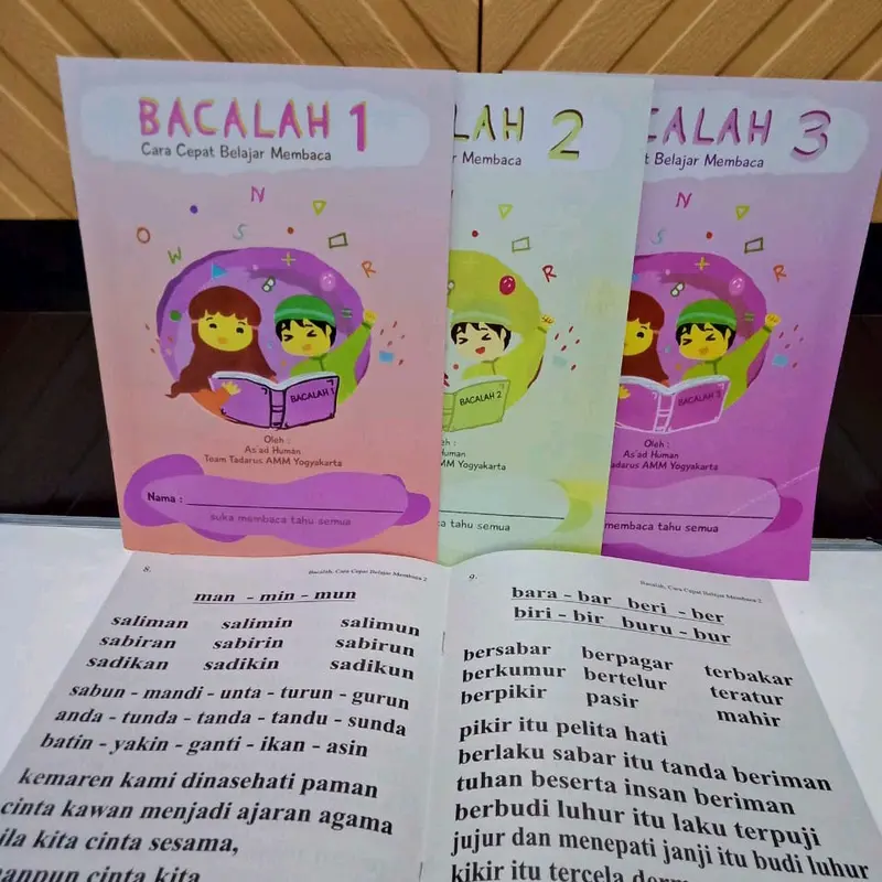 Paket 8 Buku Bacalah jilid  123,IQRO Bendel Besar, Terjemah Juzamma, Risalah Tuntunan Shalat, Juzamma Alip Alipan, Pintar Berdoa Uk A5 21 x 15 Cm 2