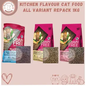 [REPACK] Kitchen Flavor Grain Free All Variant REPACK 1kg - Makanan Kucing Kitchen Flavor / Grain Free REPACK