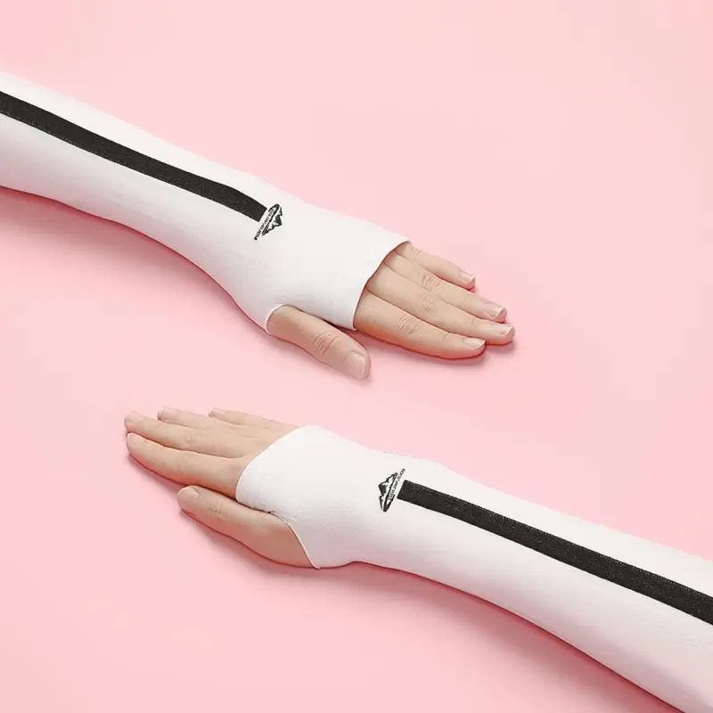 Tay Áo Thoáng Khí Lụa Lạnh Mùa Hè, GTUBIKE, 1 Cặp, Chống Tia UV, Vớ Tay, Thích Hợp Cho Các Môn Thể Thao Ngoài Trời Và Đạp Xe, Kem Chống Nắng, Găng Tay Dài 3