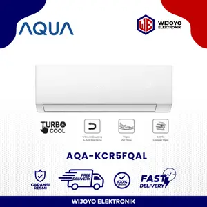 AQUA AC 1/2 PK Standard AQA KCR5FQDL Blue Fin Fast Cooling Garansi Resmi / KCR5FQAL 0,5 PK