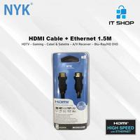 Gambar NYK Cable HDMI Jaring + Ehernet 1.5M dari ITShop Online Kota Surabaya 1 Tokopedia