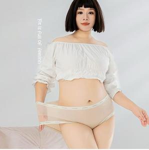 Plus Size Women's Sports Style Triangle Underwear Enlarged Seamless Design Extended Crotch Area Lifting Breathable Comfortable Fit for Active Wear