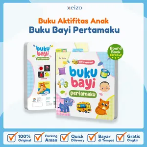 Buku Bayi Pertamaku - Boardbook Interaktif & Edukatif untuk Usia 0-2 Tahun - dengan Fitur Touch & Feel, Lift the Flap, Mirror Page, Slide & Pull, dan Bonus Flash Card untuk Stimulasi Sejak Dini