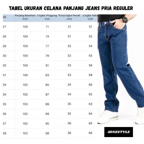 Celana Panjang Jeans Pria Reguler Terlaris Bahan Denim Premium Tebal Terbaru 2026 Ready Basic 4 Warna