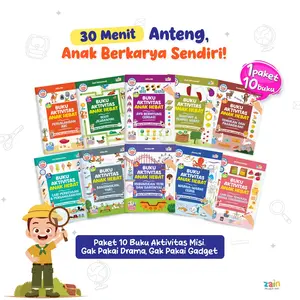 [1 Paket isi 10 Buku] PAKET SERI AKTIVITAS ANAK HEBAT Solusi Praktis Kurangi Gadget, Latih Anak Cerdas & Fokus.