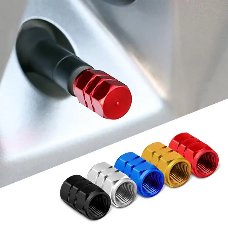 Nắp Van Lốp Bánh Xe Ô Tô Bằng Hợp Kim Nhôm, 4 Cái, Nắp Thân Vành Lốp, Airdust, Không Thấm Nước, Cho Ô Tô, Xe Máy, Xe Tải, Xe Đạp
