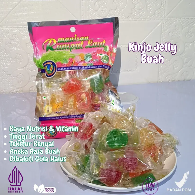 [Halal] Kinjo Jelly Candy Dodol Rumput Laut 90g 4