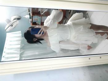 Product Review of Set Áo Tơ Bèo Trễ Vai Phối Chân Váy Xoè Tầng from y**i 3