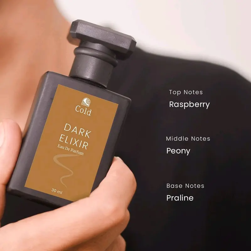 parfum COLD Dark Elixir parfum pria wanita tahan lama dan wangi 6 - 10 jam 30 ml & 50 ml Eau De Parfum merah parfume Perfume Peony 3