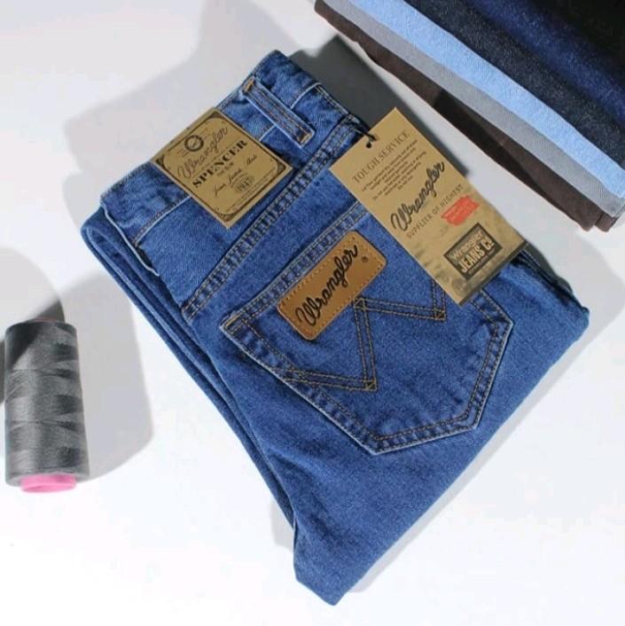 CELANA JEANS PRIA WONYLES STANDAR BIOWOSH Nyaman Panjang Denim Biru 1