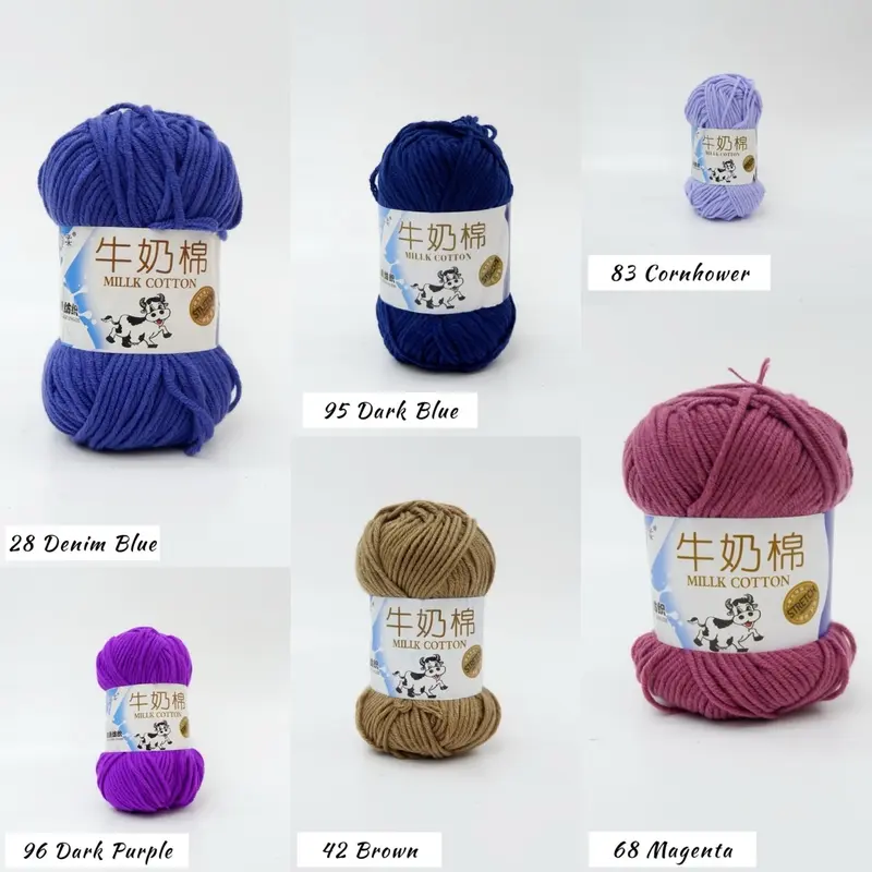 (pcs) BENANG RAJUT MILK KATUN / BENANG RAJUT MILK COTTON  / BENANG RAJUT /CROCHET YARN 5
