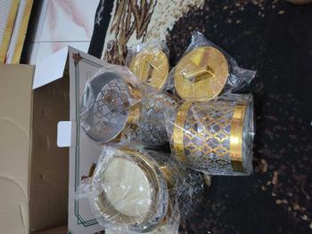 Product Review of [POL] COD Toples Maroko Akrilik Gold Set 3pcs | Toples Kedap Udara | Tempat Penyimpanan Makanan from p**i 1