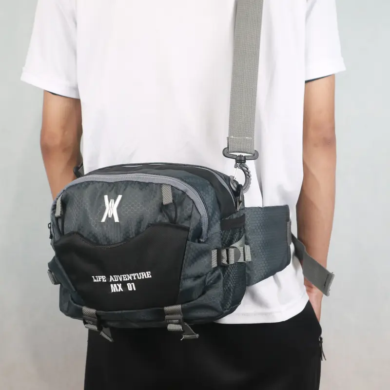Tas Slempang & Bahu Slingbag Wetsbag3in1 tas wetsbag tas pingang Pria Waistbag Pinggang Slingbag Cowok Hitam 3