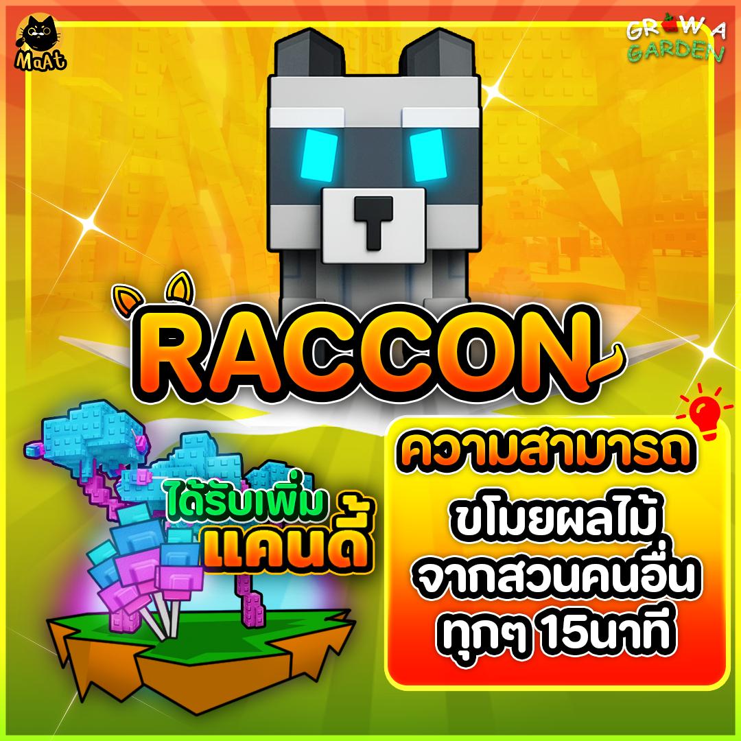 RACCON การ์ดสะสม+พวงกุญแจ GROW A GARDEN ขนาด 10cm x 10cm