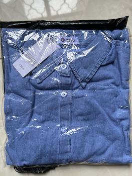 Product Review of Anyostore AT77 Atasan Kemeja Jeans Oversize Wanita Jumbo Bahan Denim from U**✨ 0