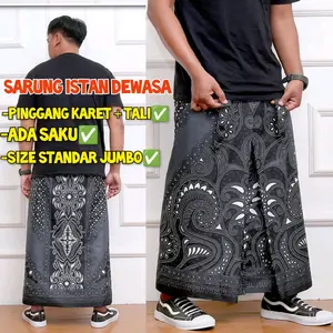 SARUNG INSTAN DEWASA ADA SAKUNYA Sarung batik Instan Pinggang Karet Tali Dan Ada Saku