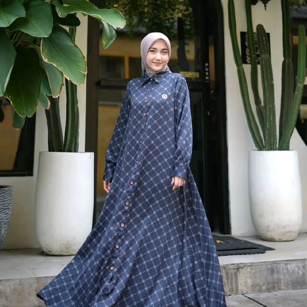 GAMIS MONOGRAM PREMIUM KUALITAS BUTIK Wanita Baju Dress
