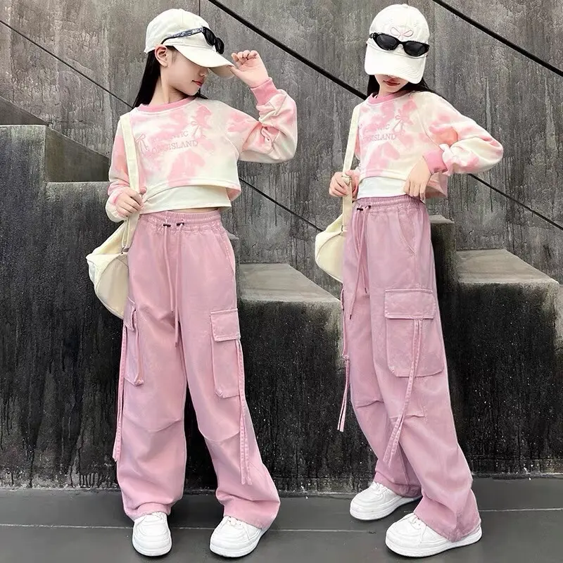 Setelan anak perempuan 3063 / 3203 pink pita baju celana - baju anak perempuan - set baju cewe fashion 1