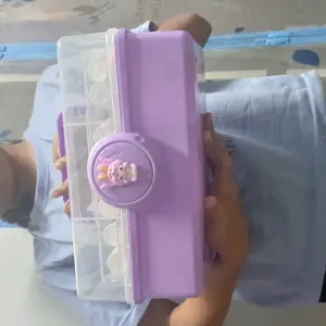 Duffy Toys DIY Gantungan Kunci Guka Set DIY Keychain Set Kartu Stiker Luca Kotak Guka Cream Gum Kartun Mainan Anak Perempuan Hadiah Ulang Tahun