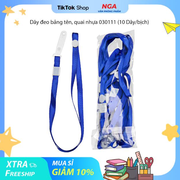 (10 DÂY) Dây đeo bảng tên, quai nhựa 030111
