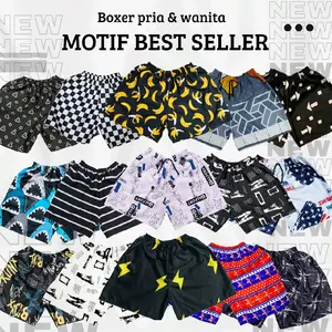 PAKET 3,5,10 BOXER BEST SELLER fit to XL Celana Boxer Pria & Wanita Bahan Katun Import Nyaman Anti Luntur dengan Kantong Sebelah Kanan