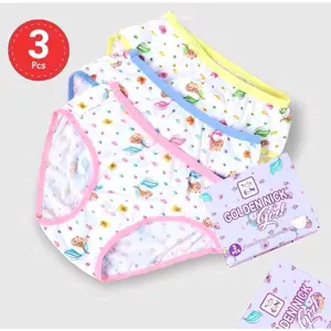 LABELING- [3 PCS] CD ANAK GOLDEN NICK Girl 073 box ungu | Motif print mermaid | CELANA DALAM Perempuan