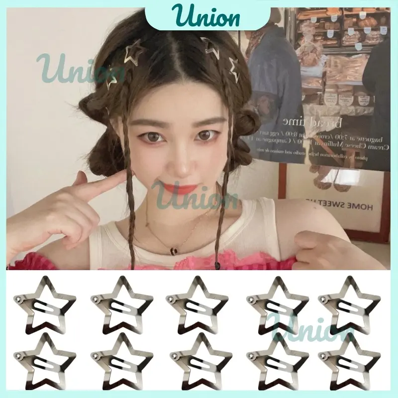UM Stars Jepit / Manis Keren Cewek Logam Klip Bb /Jepitan Anak Fashion/ Jepit Rambut Wanita Geometris / Rambut Klip Bintang Star