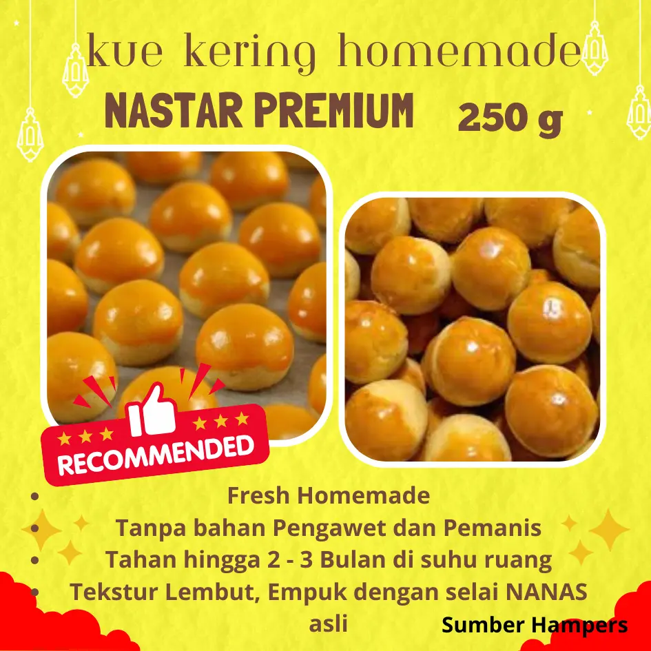 NASTAR SELAI NANAS ASLI PREMIUM HOMEMADE KUE KERING 250 GRAM / KUE KERING LEBARAN Manis Cemilan