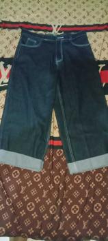 Product Review of Flame Everyday Celana Denim Y2K Baggy Wideleg Gombrong Raw Denim 13oz Hitam Jeans Panjang from ︎** 0