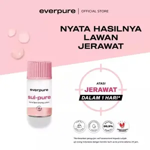 EVERPURE Sul-pure Acne Spot Drying Lotion 3ML Obat Totol Mengeringkan Jerawat Dalam 1 Hari Dengan Sulfur & BHA [BPOM]