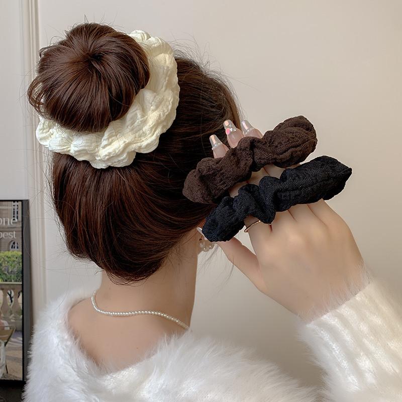 Product Introduction of Scrunchie Tóc, Phong Cách Pháp Cổ Điển Hình Tròn, Dành Cho Nữ Với Đầu Bi Tóc Đuôi Ngựa, Phong Cách Đơn Giản Và Thanh Lịch, Dây Buộc Tóc, Dây Buộc Tóc, Dây Buộc Tóc, Phụ Kiện Tóc Voi Voan Women 2