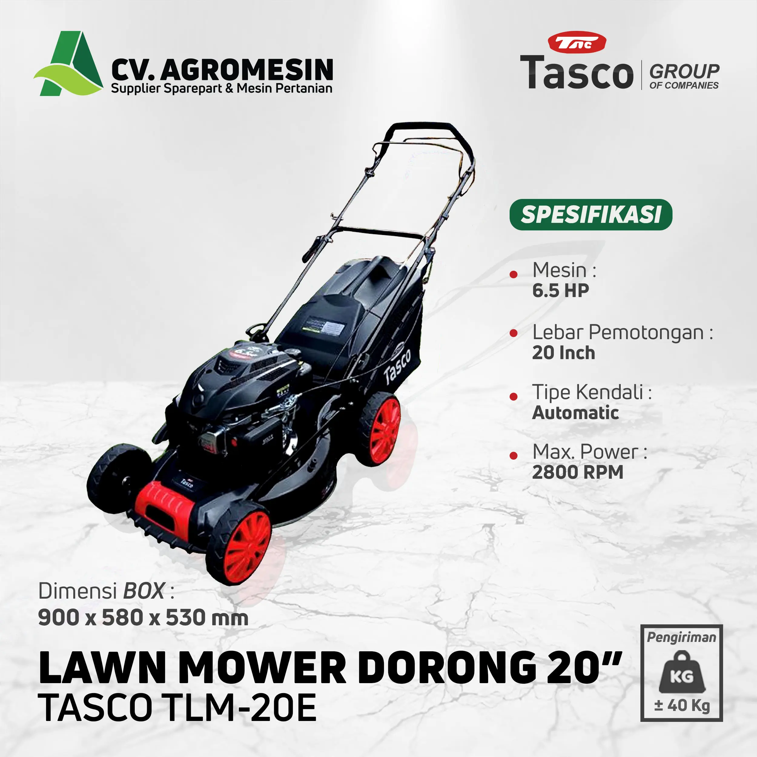 Lawn Mower Tasco TLM20E Mesin Potong Rumput Dorong Otomatis TLM-20E