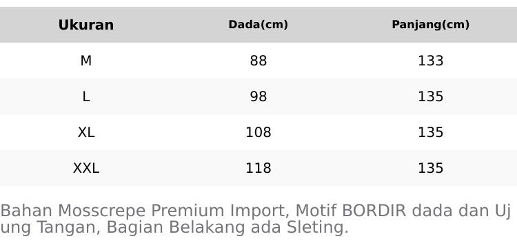 Product Introduction of 2025 -  MAXI BORDIR FAIZZA SIZE M (140-15TAHUN) - XXL / GAMIS BORDIR / BORDIR DRESS / ABAYA PAKISTAN / GAMIS INDIA / GAMIS LEBARAN / MAXI LONG DRESS MUSLIM / BAJU LEBARAN 0