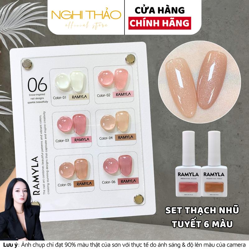 Set sơn gel thạch nhũ tuyết RAMYLA 6 màu