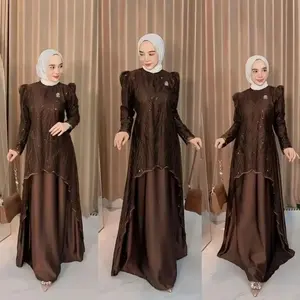 Toko Cantiquee l Mazaya Dress l Kondangan l Viral l Silk Premium l Gamis l Mix Brukat Premium