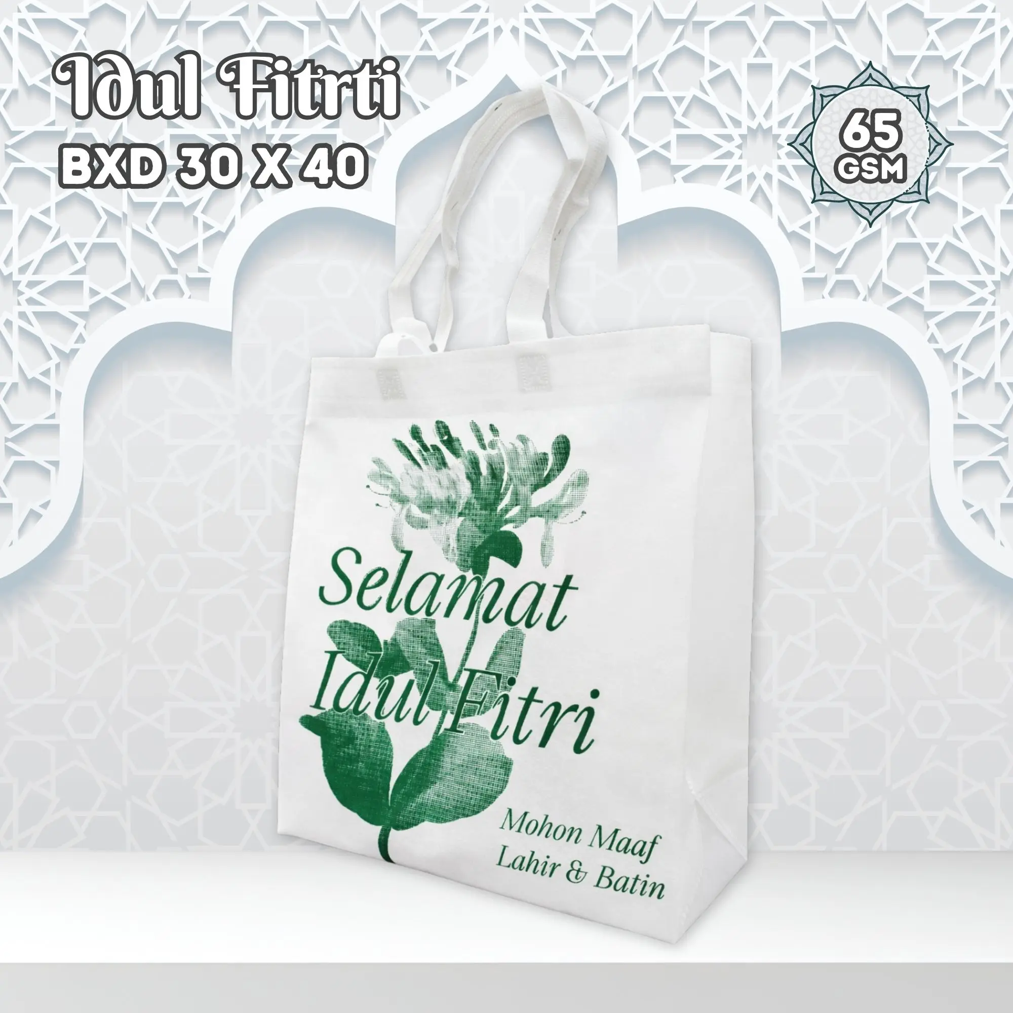 BXD 30X40 Putih Bunga Idul Fitri