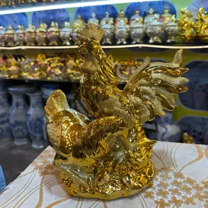 Pajanga Keramik Ayam Gold - Dekorasi Rumah yang Elegan dan Menarik