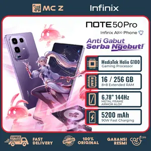 Official Infinix Note 50 Pro - 8+8/256 GB - 6.78" Amoled 144 Hz - Metal Frame - Helio G100 - 5200 mAh - 90 Watt - Mag Charge - NFC