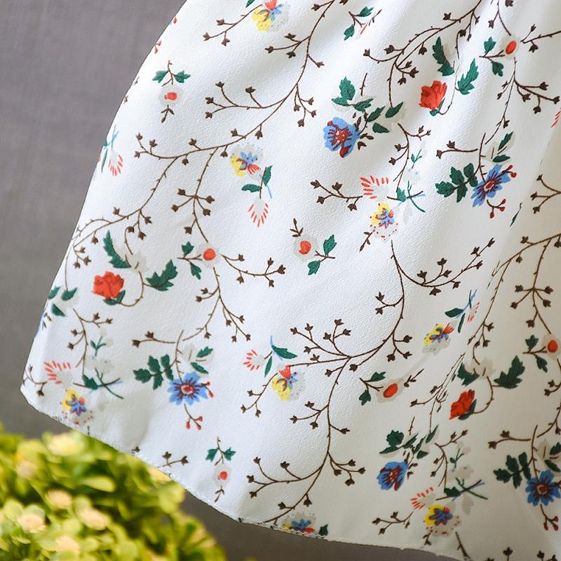 Product Introduction of Summer Casual Baby Girls Floral Pattern Strap Dress Cotton Kids Toddler Sleeveless Pageant Sundress 9
